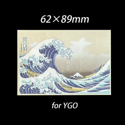 60PCS Multi-Size Trading Card Sleeves – Surfing Pattern Cartoon Card Protectors for MTG, PKM & YGO