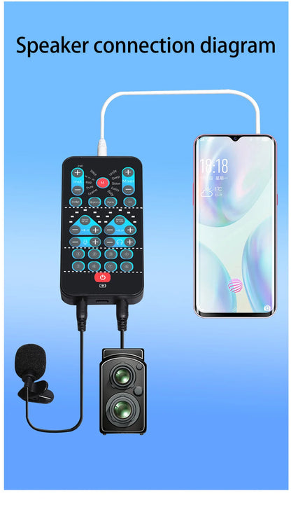 M10 Portable Voice Changer Device – Male to Female Switch, Karaoke & Live Sound Tuning Card
