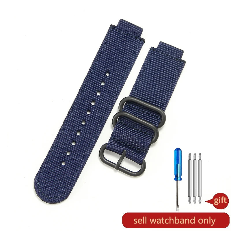 16mm Premium Nylon Canvas Watch Strap for Casio DW-5600 DW-5610 GW-B5600 - Convex Interface Replacement Wristband