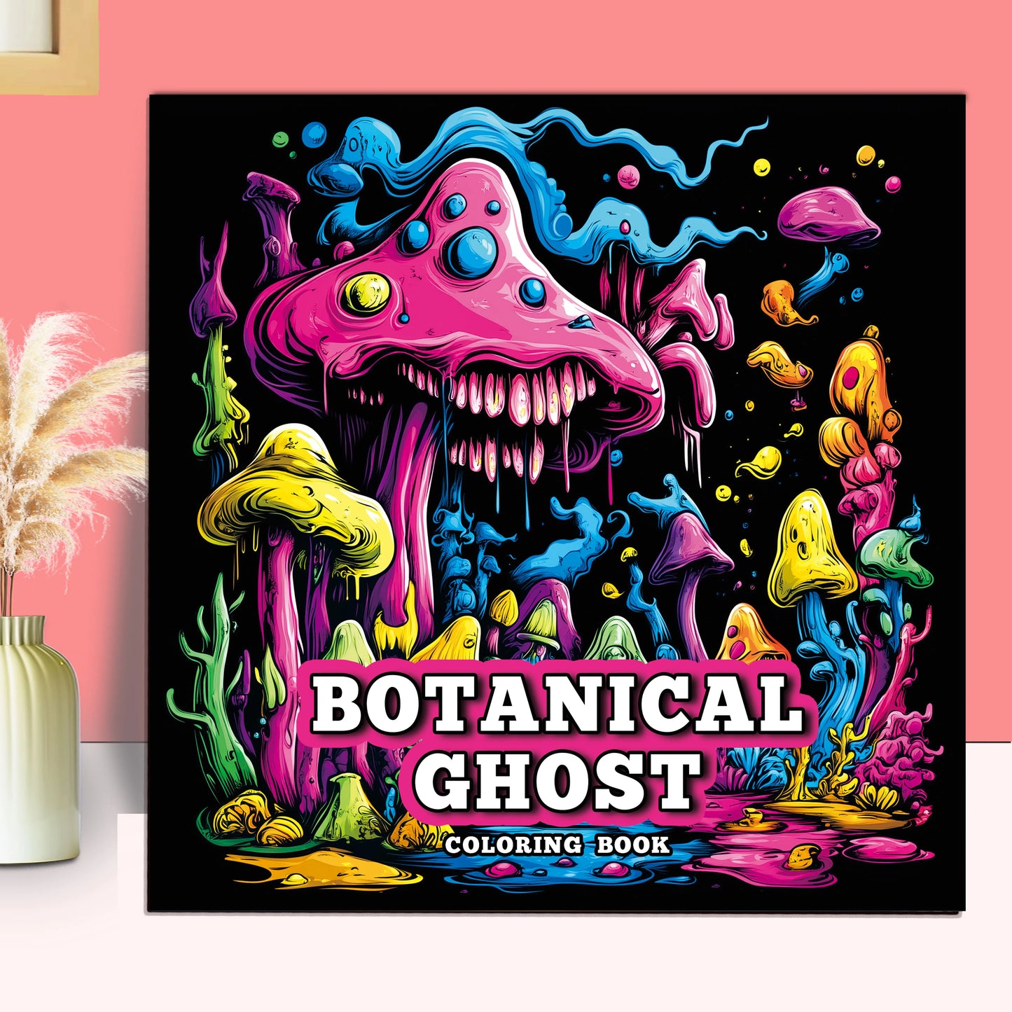 Botanical Ghost Adult Coloring Book 20 Pages - Elegant Pattern Art Book for Relaxation, Stress Relief & Creative Painting
