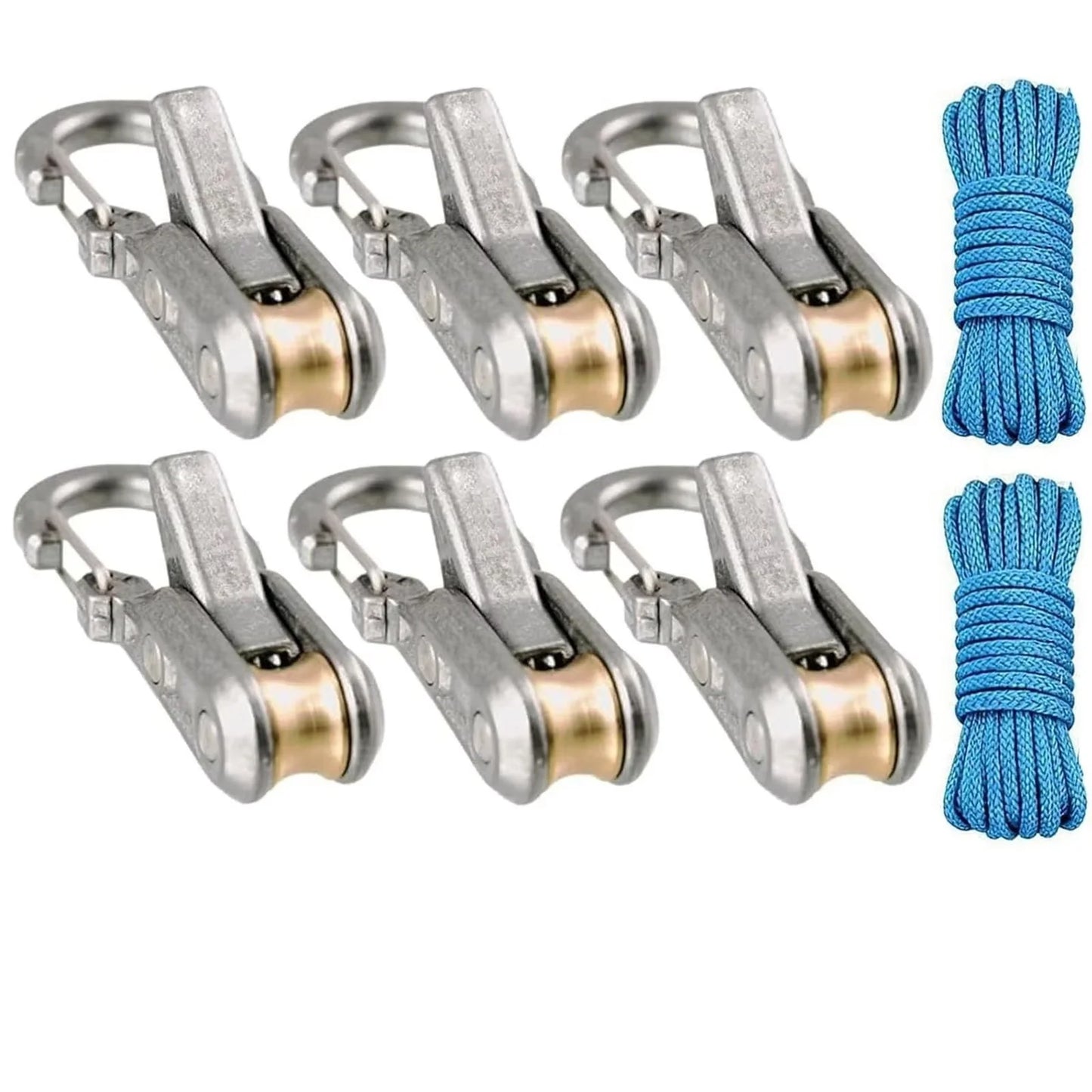 Rope Tying & Tensioning Tool - Heavy-Duty Retractable Buckle with Roller Tensioner for Camping & Outdoor Use