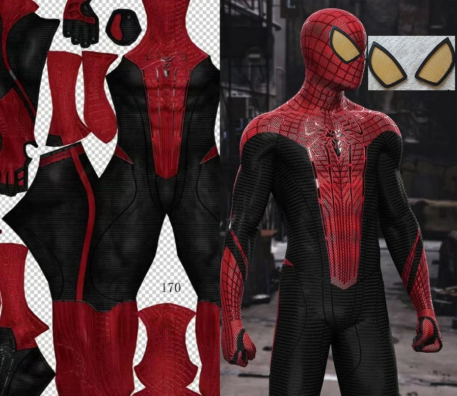 TASM1 Superhero Cosplay Bodysuit - Spandex Zentai Halloween Costume for Men