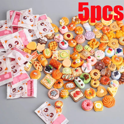 Resin Food Blind Box Model – 5/10/30/60pcs Creative Home & Kitchen Decoration Statues, Desktop Collectibles & Holiday Gifts for Kids