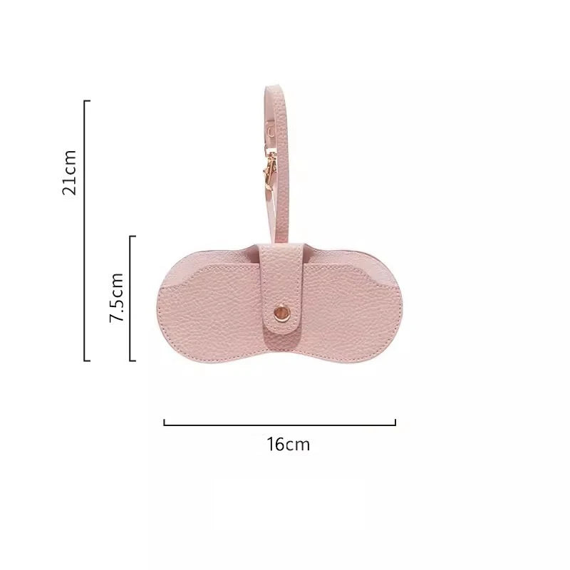 Portable Leather Sunglasses Pouch – Soft Slim Glasses Case Holder and Travel Organizer Bag