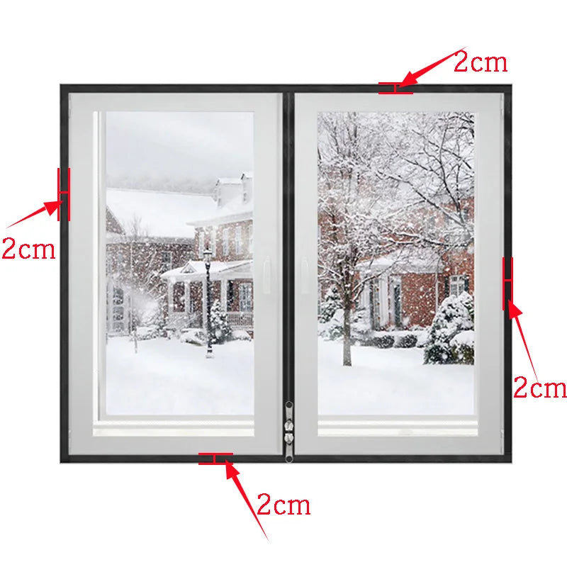 Winter Zipper Curtains – Transparent Waterproof Plastic Window Film, Windproof & Anti-Freezing Insulation