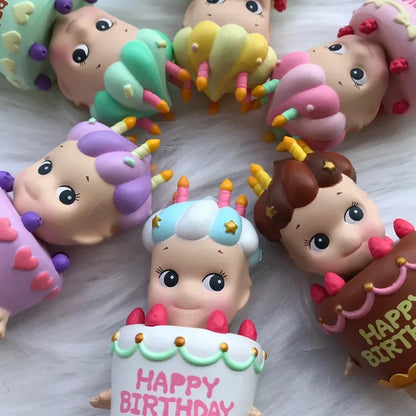 Sonny Angel Birthday Cake Series Mini Figures — Collectible Decorative Doll Toys, Kids Gift & Car/Office Decor