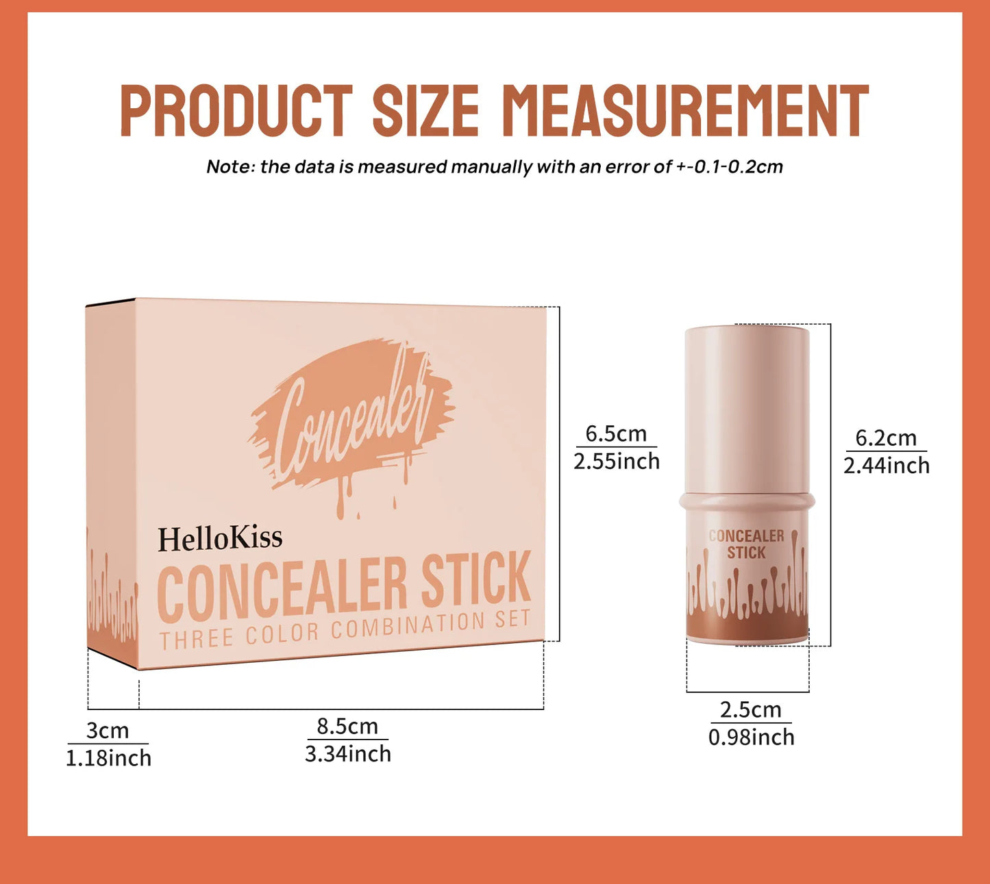 Hellokiss Multifunctional Grooming Stick 3-Piece Set – 3D Modification, Highlight & Brightening Blush Stick