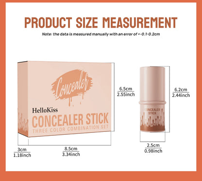 Hellokiss Multifunctional Grooming Stick 3-Piece Set – 3D Modification, Highlight & Brightening Blush Stick