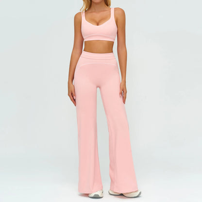 Women’s 2-Piece Fitness Yoga Set, Gym Running Tracksuit, Push-Up Sportswear Leggings, Athletic Workout Outfit