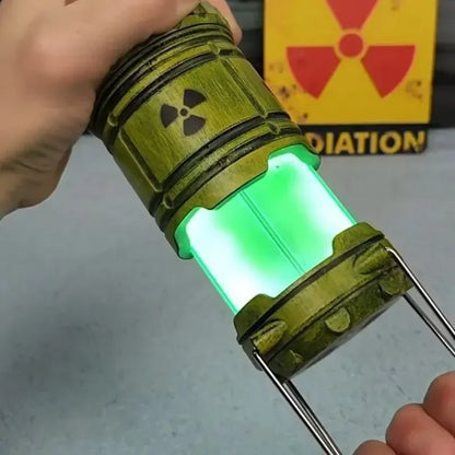Mini Simulation Nuclear Reactor Lantern – Handheld Camping Light & Halloween Glow Night Lamp, Home Decor & Novelty Glow-in-the-Dark Ornament