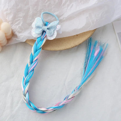 Girls Elsa Cosplay Headband - Snowflake Crown & Braid Hair Accessory, Princess Bow Hair Ornament