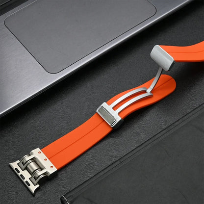 Magnetic Silicone Band for Apple Watch Ultra 2 – 49mm & 45mm, Loop Bracelet Strap for iWatch Series 10, 7, 8, 6, 5, 4, SE – Fits 44mm and 42mm Models
