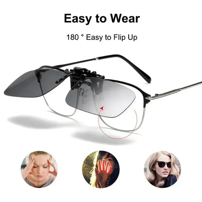 Polarized Clip-On Sunglasses – HD UV400 Driving & Night Vision Glasses Shades