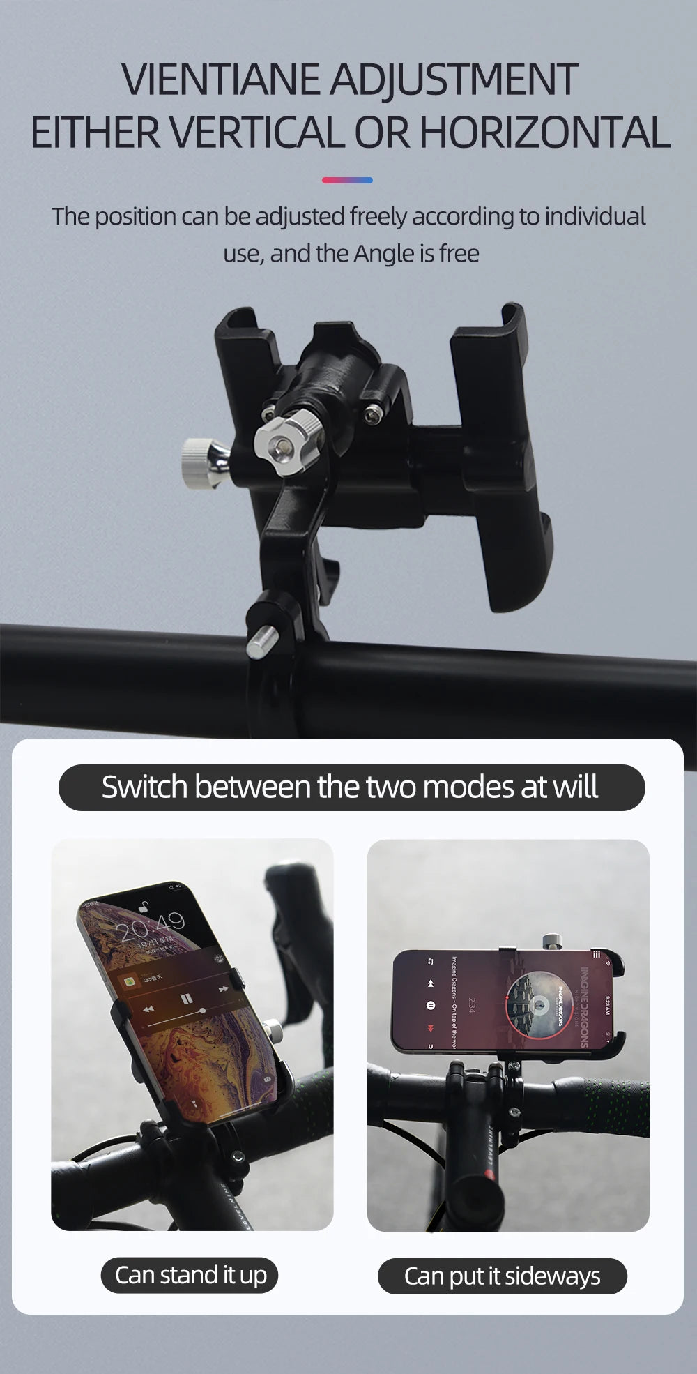 ThinkRider Anti-Vibration Bicycle Phone Mount for Mountain & Road Bikes – Navigation & Mobile Stand for E-Bikes