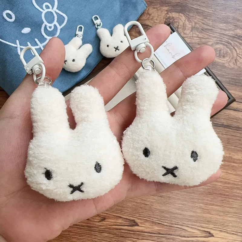 Miffy Rabbit Keychain - Cute Cartoon Pendant for Car, Schoolbag & Backpack Decoration for Men and Women