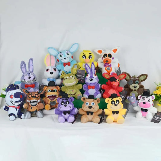 FNAF Plush Toy Collection - Cute Freddy Bonnie Foxy Cartoon Stuffed Dolls for Kids & Fans Gift