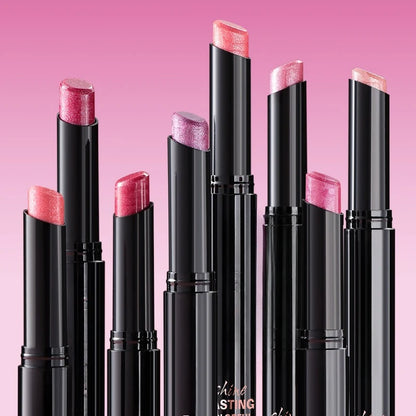 Diamond Pearlescent Waterproof Lipstick – Long-Lasting Matte Velvet Red Lip Makeup Cosmetics
