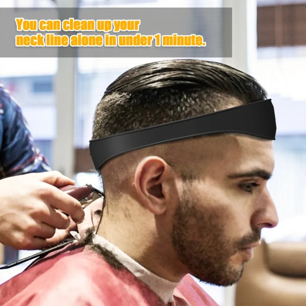 DIY Home Hair Trimming Headband | Silicone Neckline Shaving Template for Haircuts | Curved Hair Cutting Guide & Styling Tools