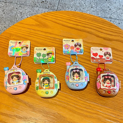 Cute Monchhichi Glow-in-the-Dark Keychain – Mini Night Light Bag Charm, Backpack Decoration & Gift