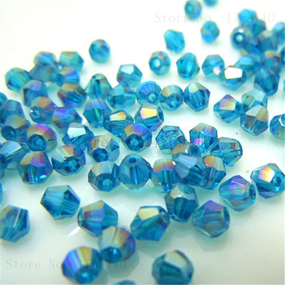 Isywaka 3–8mm Austria Crystal Bicone Glass Beads – Colorful Faceted Loose Spacer Beads for DIY Jewelry Making, Bracelet & Charm Craft Supplies