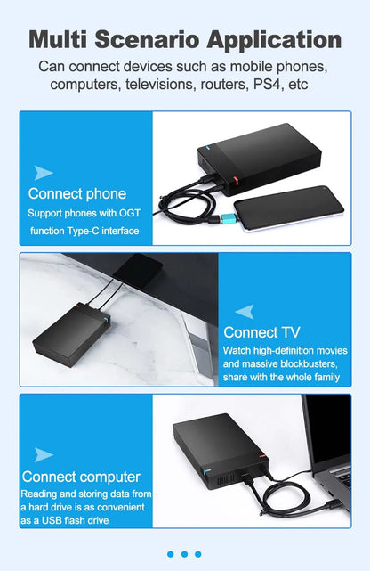 3.5 Inch USB 3.0 to SATA External Hard Drive Enclosure Case for SSD/HDD up to 10TB – PC & Laptop Compatible