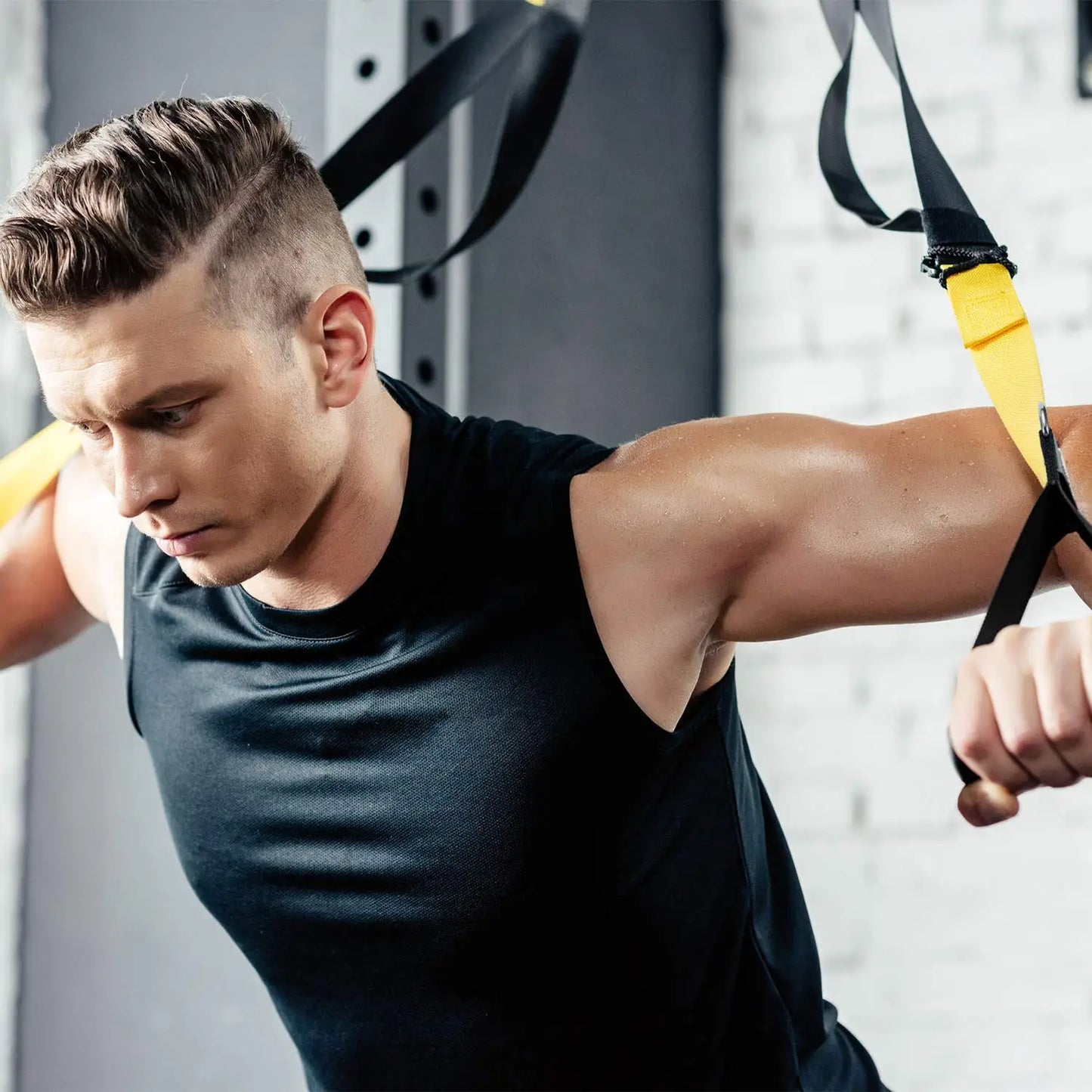 Resistance Bands Handle Bar Attachment — Fitness Pulley Strap for Home Gym Workout Accessories