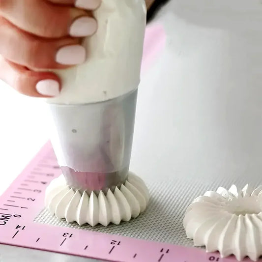 2PCS Large Stainless Steel Icing Nozzles – Cake Decorating Tips for Cakes, Cupcakes & Cookies