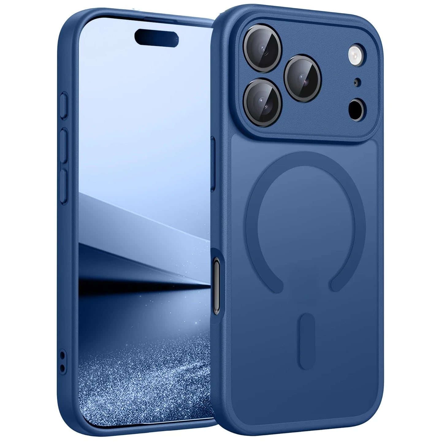 iPhone MagSafe Matte Case - Magnetic Wireless Charging & Camera Lens Protection for iPhone 12-17 Series