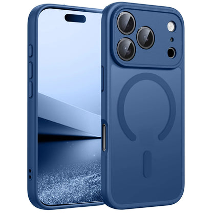 iPhone MagSafe Matte Case - Magnetic Wireless Charging & Camera Lens Protection for iPhone 12-17 Series
