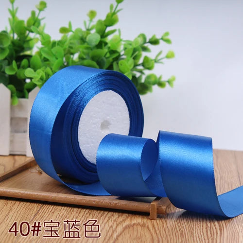 Silk Satin Ribbon Roll - 22M Craft Ribbon for DIY Bows Gift Wrapping Wedding Party Decorations in 6mm to 50mm Sizes