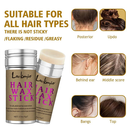 LOCKMIO Women’s Hair Wax Stick – Anti-Frizz Flyaway Control Styling Pomade for Wigs & Broken Hair, Long-Lasting Smoothing