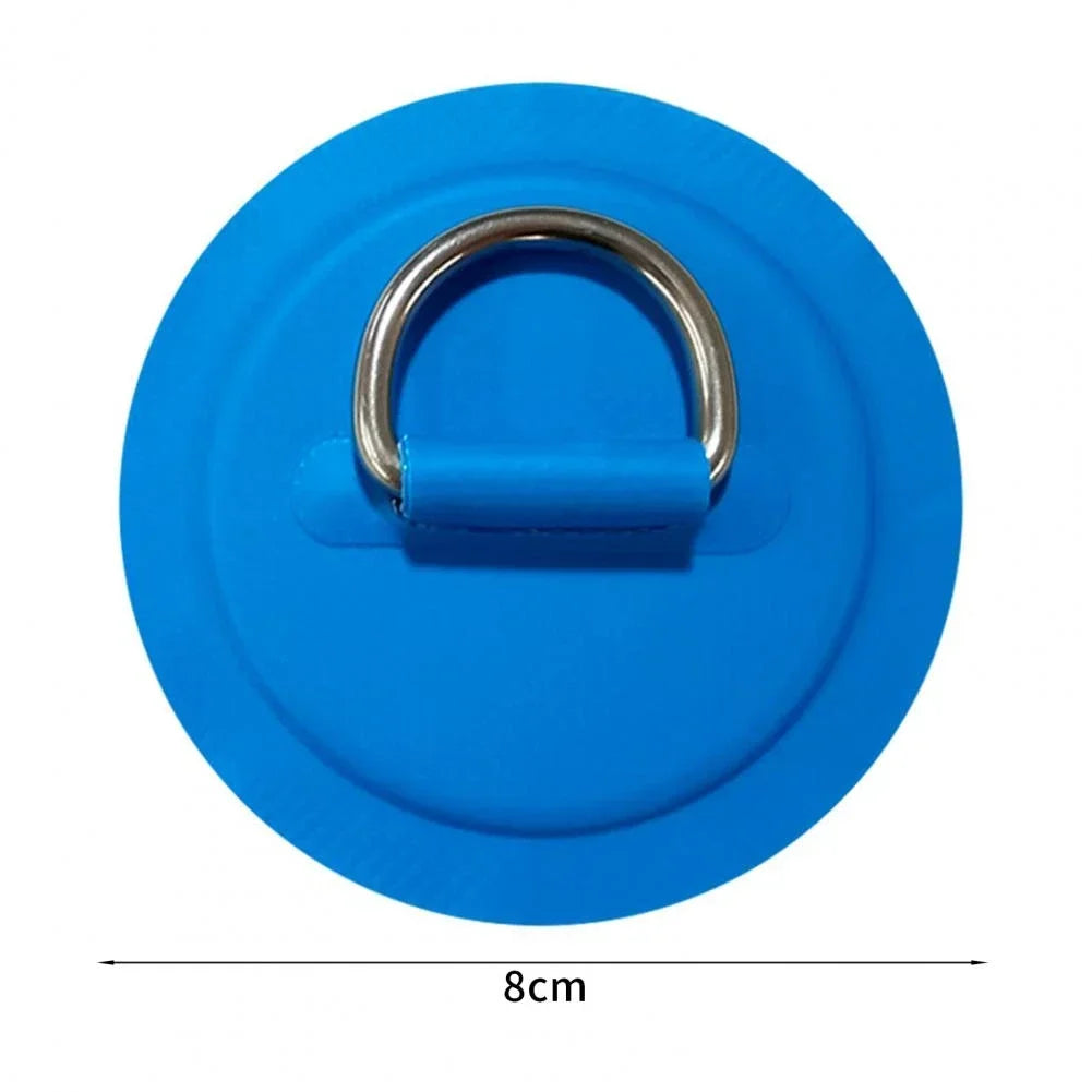 Surfboard Dinghy Boat PVC Patch – Stainless Steel D-Ring, Deck Rigging Rope Ring Buckle for Kayaking & Inflatable Boat Accessories