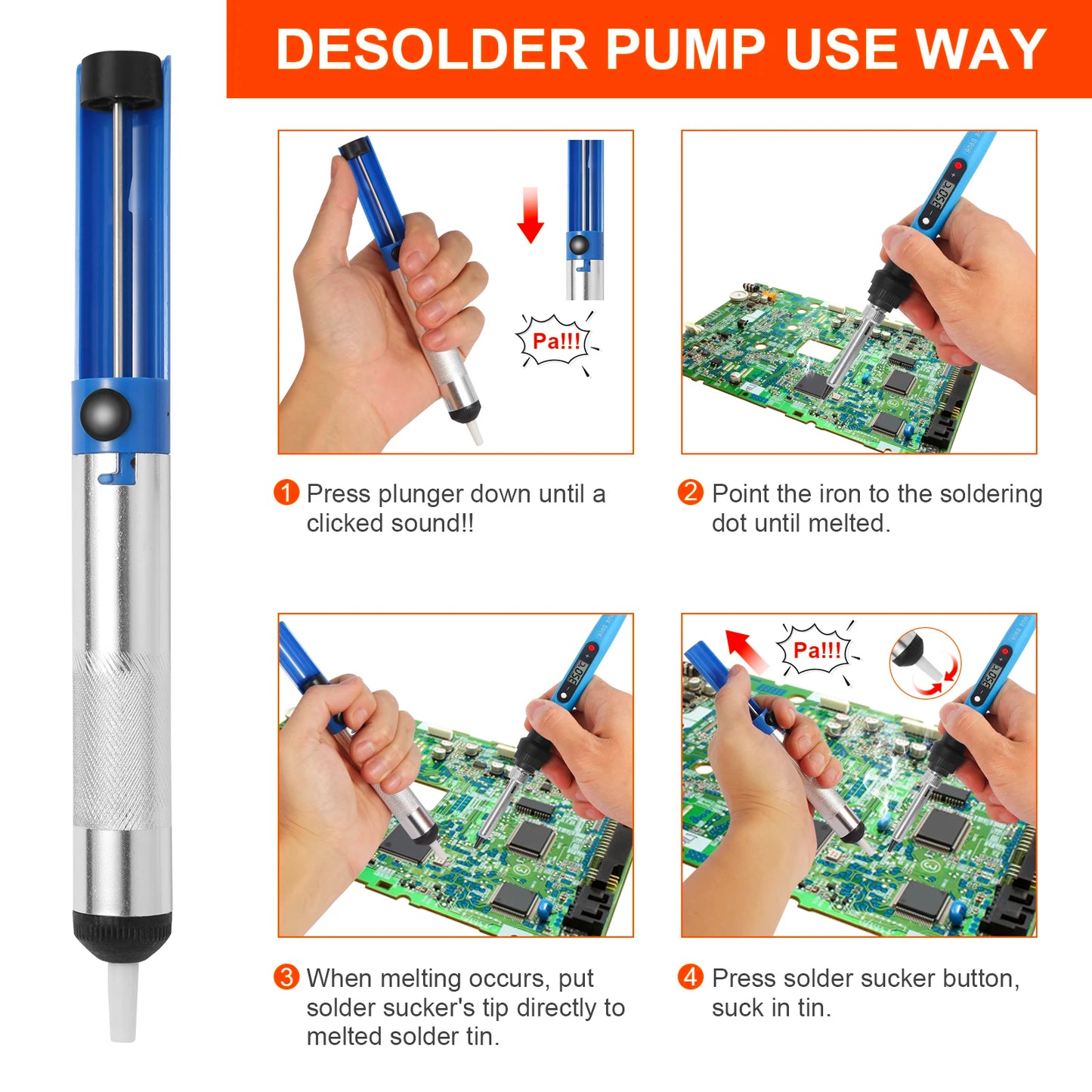 80W LCD Digital Soldering Iron Kit — Adjustable Temperature Electronics Repair Tool with Switch & Solder Tips
