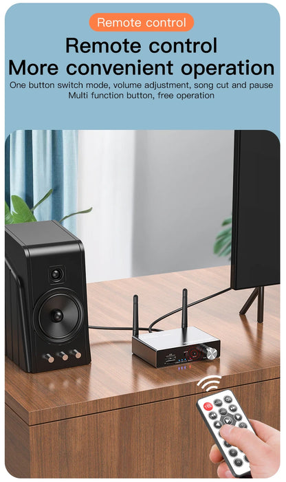 Bluetooth 5.3 Receiver Transmitter | Low Latency Stereo AUX 3.5mm, Optical, Coaxial Wireless Audio Adapter USB for TV & PC