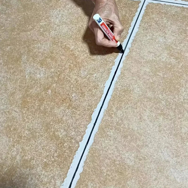 Waterproof Tile Grout Repair Pen – Wall and Floor Seam Marker for Bathroom and Kitchen, Available in Black, White, Gold, Silver, and Beige