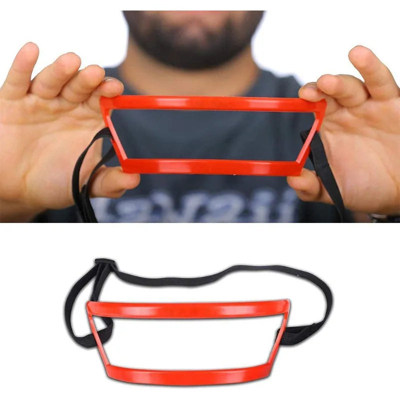 White/Red Barber Neck Hairline Guide Template – DIY Haircut Tool for Salon & Home Styling