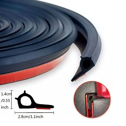 Car Door Weather Stripping - 3M Self-Adhesive Rubber Seal Strip for Pickup Tailgate, Door Frame & Exterior Insulation