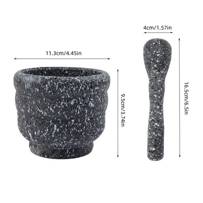 Manual Garlic Grinder & Masher – Household Garlic Press Mortar Bowl for Crushing, Mashing & Pounding