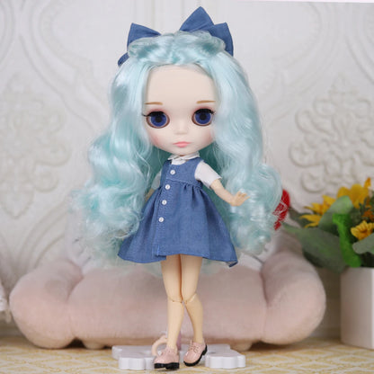 ICY DBS Blythe 1/6 BJD Doll - 30cm Jointed Body with White Skin & Shiny/Matte Face