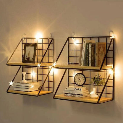Wooden Hanging Spice Rack – Wall-Mounted Kitchen Organizer for Jars, Seasoning & Accessories