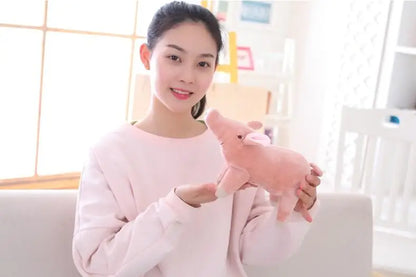 25cm Lifelike Cartoon Pig Plush Toy — Soft Stuffed Animal Doll, Kawaii Birthday Gift for Girls