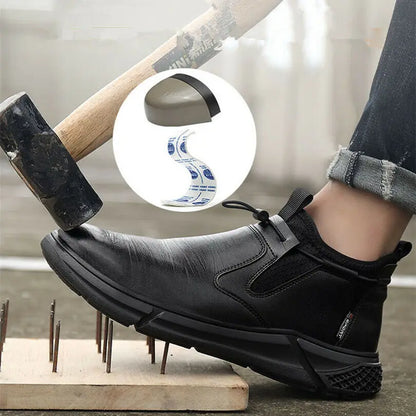 Fashion Safety Shoes for Men – Steel Toe Work Boots, Indestructible Puncture-Proof Protective Footwear