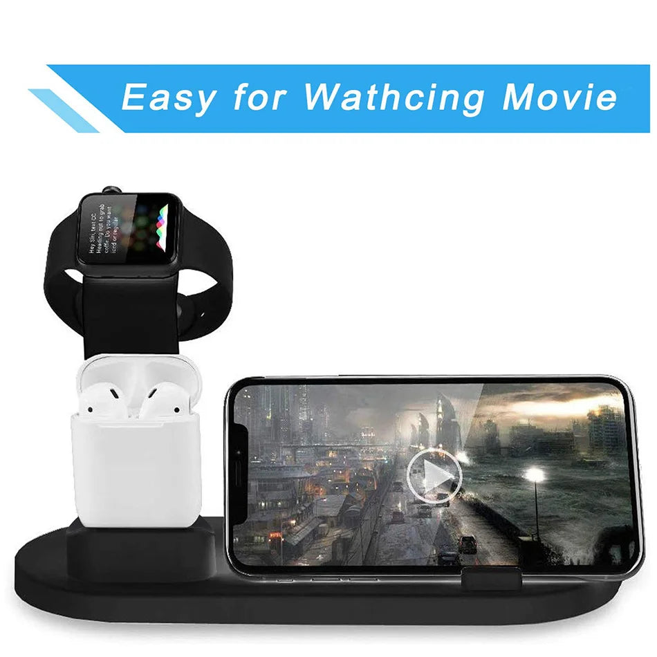 30W 7-in-1 Wireless Charger Stand Pad: Fast Charging Dock Station for iPhone 14/13/12 Pro Max, Apple Watch, Airpods Pro, iWatch 8/7