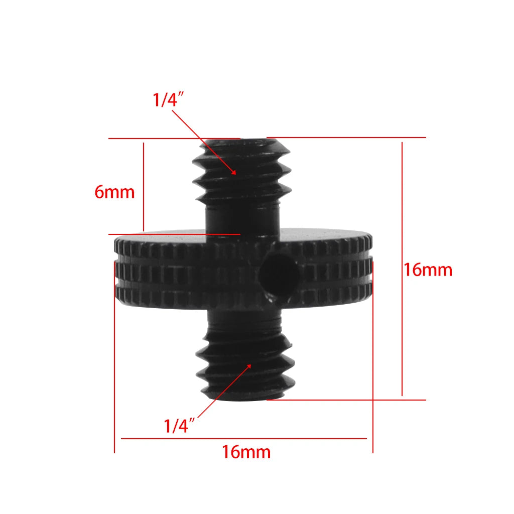 Reinforced Camera Screw Adapter - 1/4 to 3/8 Inch Male Female Thread Converter for Tripod Monopod Ball Head Light Bike Mount