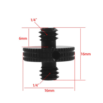 Reinforced Camera Screw Adapter - 1/4 to 3/8 Inch Male Female Thread Converter for Tripod Monopod Ball Head Light Bike Mount