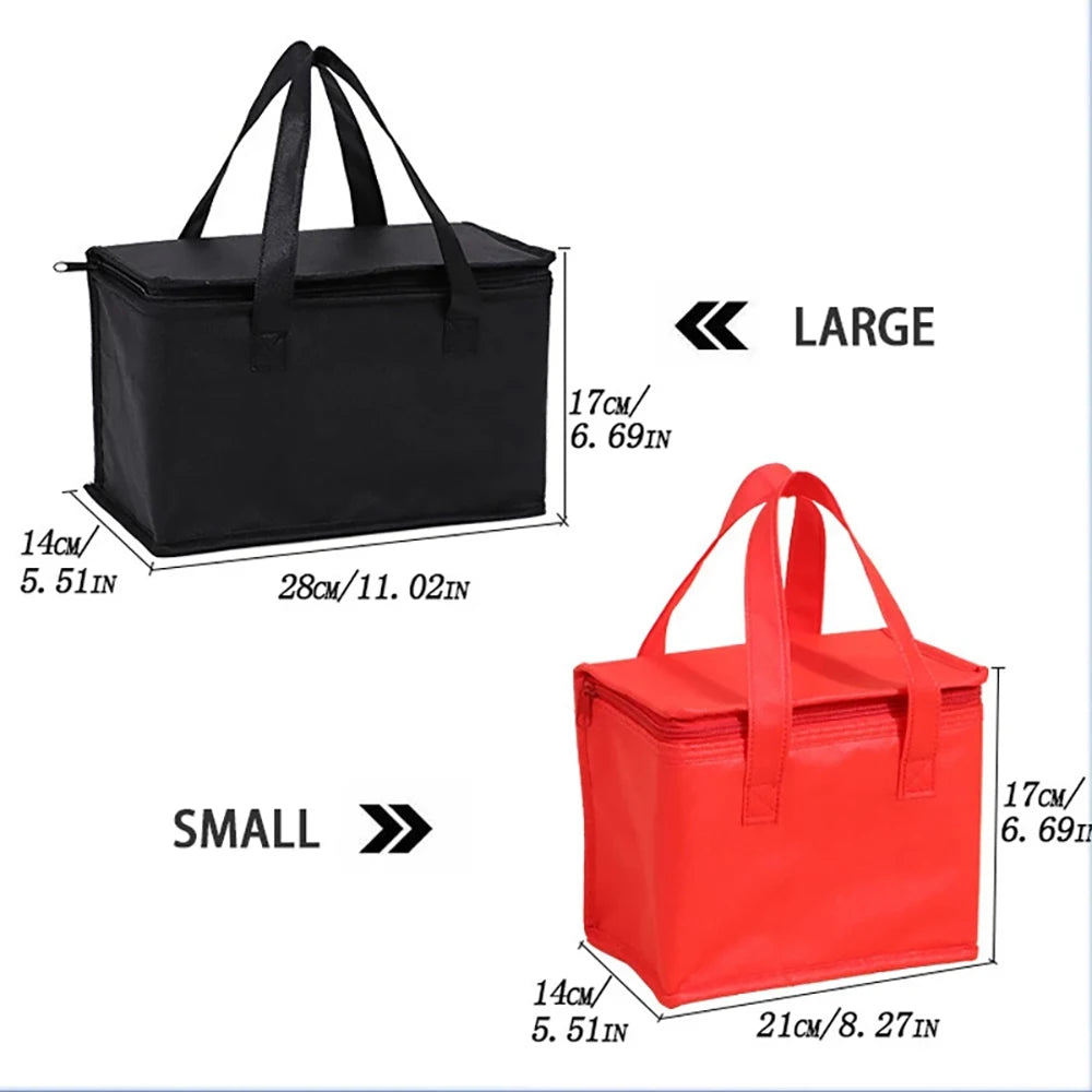 Portable Insulated Lunch Cooler Bag – Folding Thermal Picnic Tote, Ice Pack Food & Drink Carrier, Beer Delivery Bag
