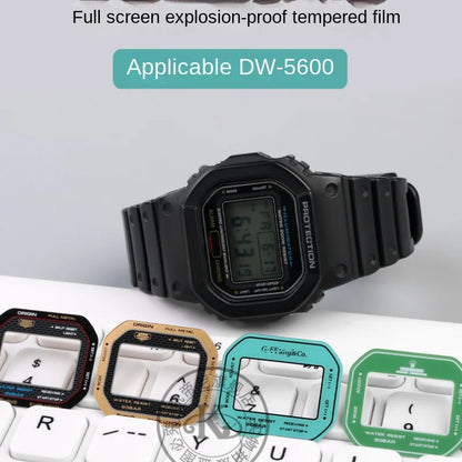 Tempered Mirror Glass Screen Protector for Casio DW-5600 GM-5600 GW-B5600 - Reflective Watch Display Film Accessory