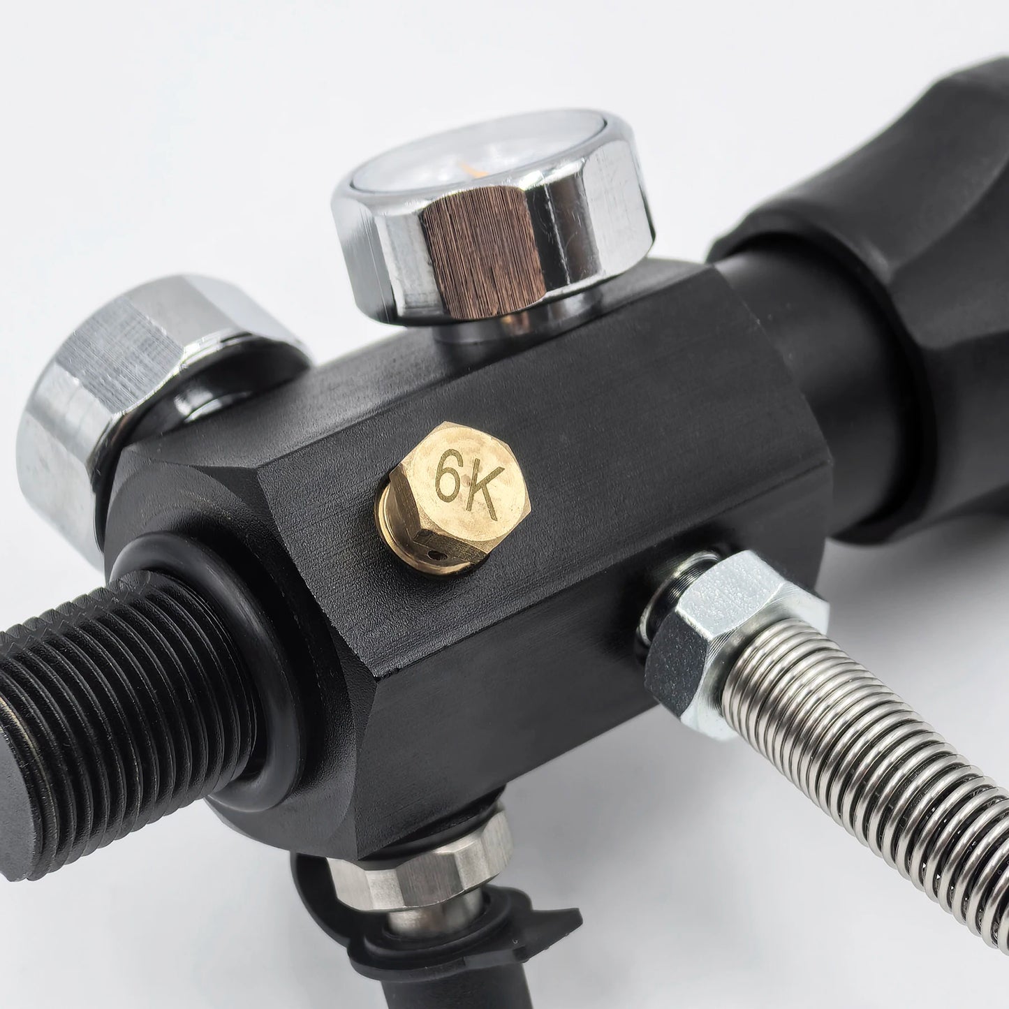 HPA Compressed Air Tank Charging Valve – Scuba Filling Station Hose with Gauge (20in, M18x1.5 or 5/8"-18UNF, 4500Psi/300Bar)