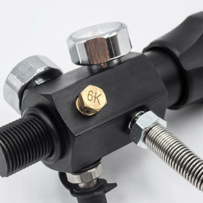 HPA Compressed Air Tank Charging Valve – Scuba Filling Station Hose with Gauge (20in, M18x1.5 or 5/8"-18UNF, 4500Psi/300Bar)