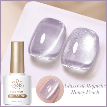BORN PRETTY Cat Magnetic Gel Nail Polish 117 Colors 10ml Full Coverage Semi-Permanent Soak-Off Nail Varnish for Salon Manicure Glitter Cat Eye Nails